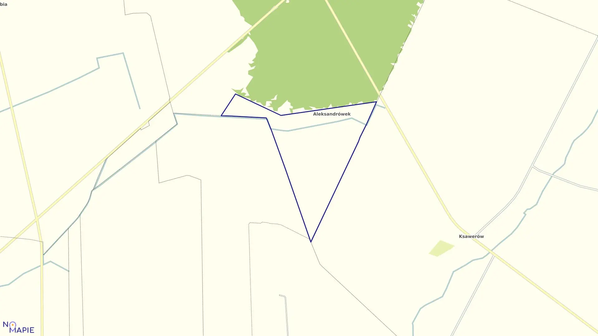 Mapa obrębu ALEKSANDRÓWEK gmina Grabów
